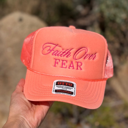 Faith Over Fear Foam Trucker Hat