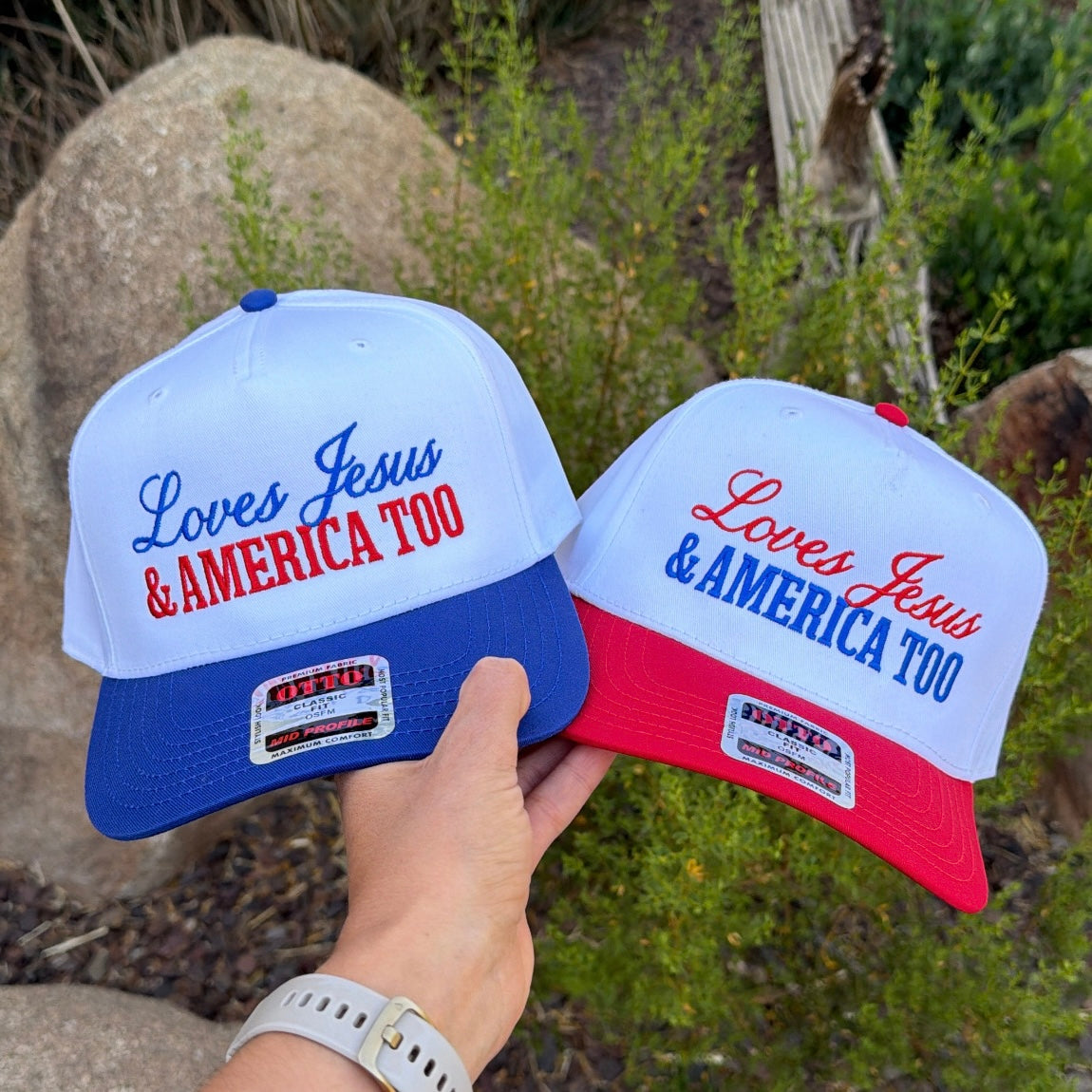 Loves Jesus & America too Classic Snapback