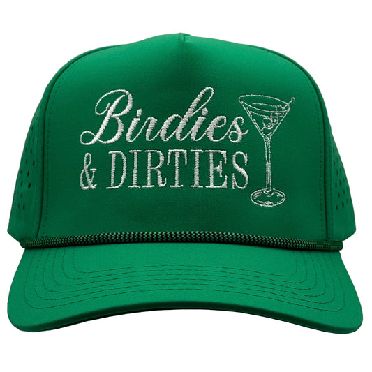 Birdies & Dirties Performance Golf Hat Green
