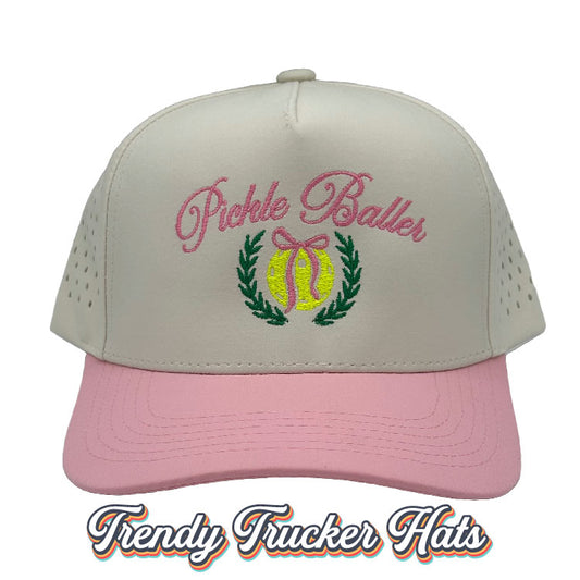 Pickle Baller Performance Hat Cream Pink