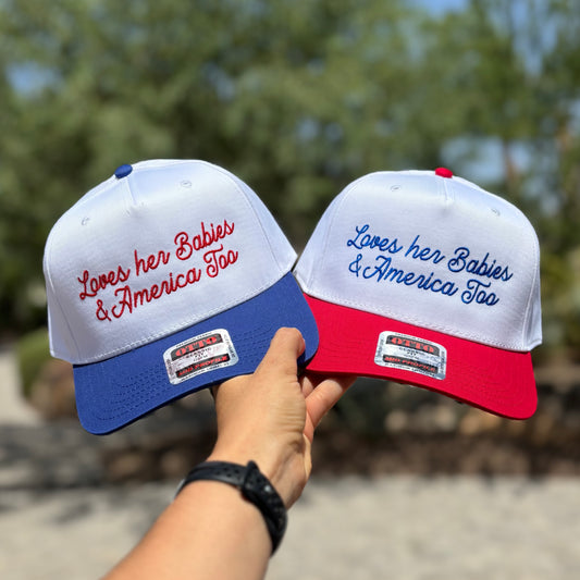 Loves Her Babies & America Too Classic Snapback