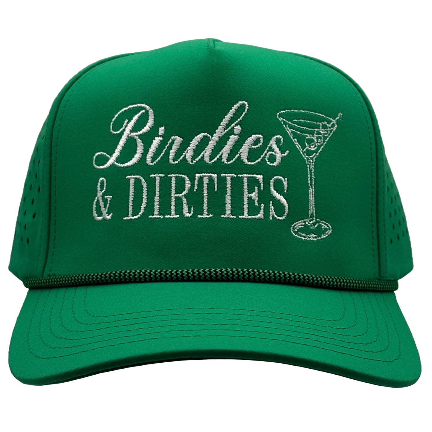 Birdies & Dirties Performance Golf Hat Green